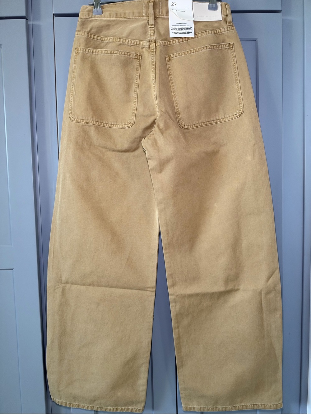 CITIZENS OF HUMANITY Wide-Leg High-Rise Pants in Khaki/Tan AYLA CARGO Size 27 - Picture 4 of 10